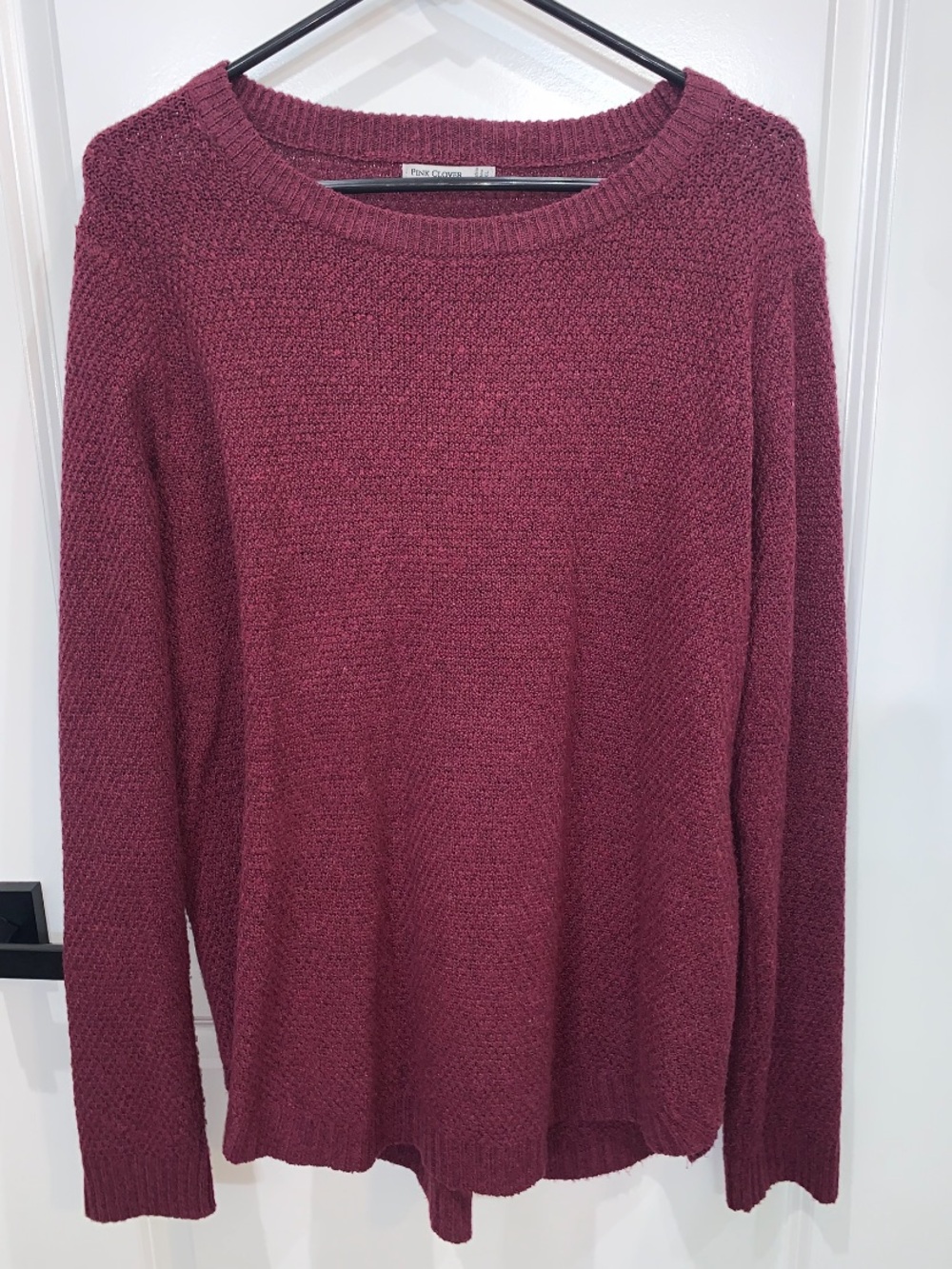 Pink Clover Plum Crewneck Sweater